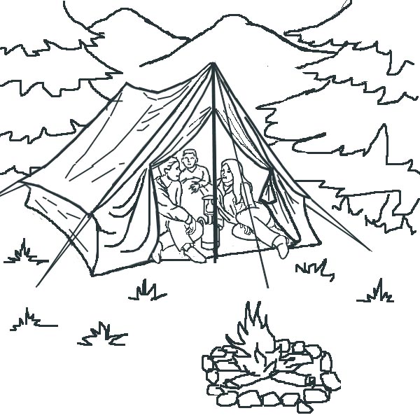 camping coloring pages for toddlers - photo #26