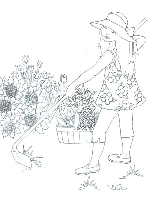 Kids' Korner Free Coloring Pages - May Flowers